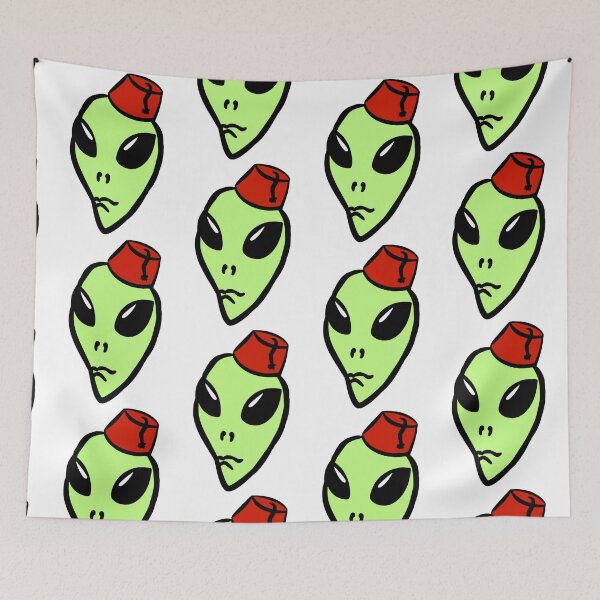 Aperçu de l'œuvre extraterrestre vert portant un fez créée et vendue par Captain-Jackson.