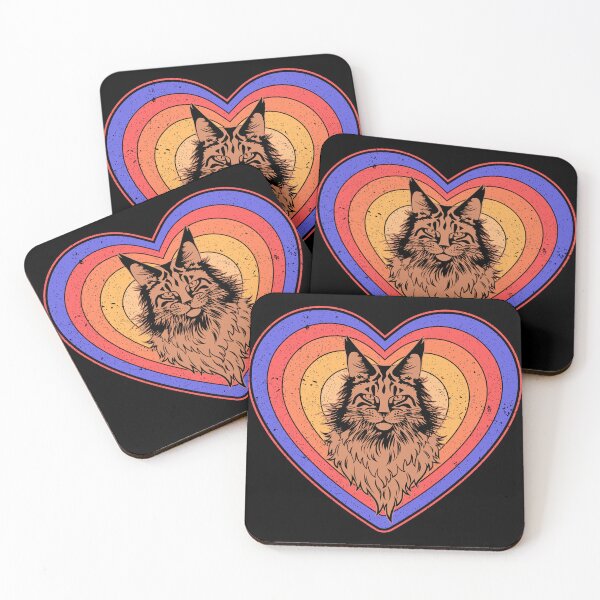 Item preview, Valentine’s Day Cat Vintage Retro Heart designed and sold by AnimalsSpace.