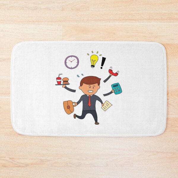 Item preview, kids drawing of Business man multitasking designed and sold by wordspotrayal.