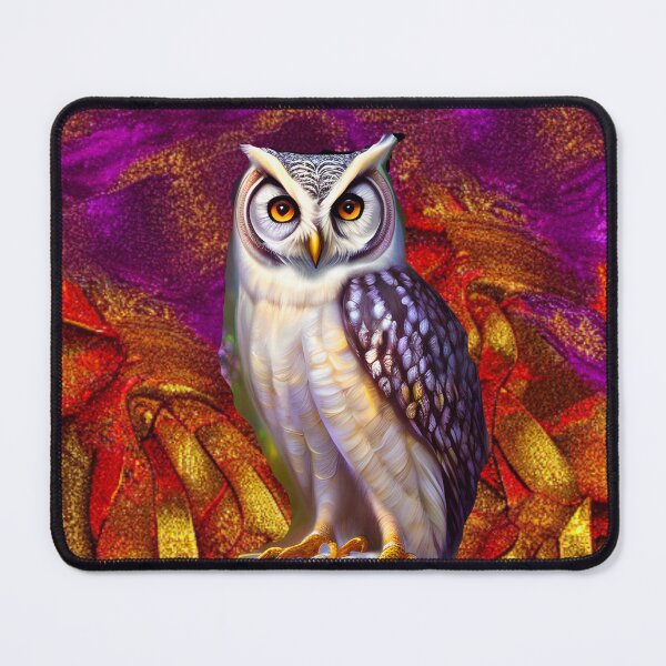 Item preview, White Owl With Abstract Colorful Background designed and sold by Rell1970.