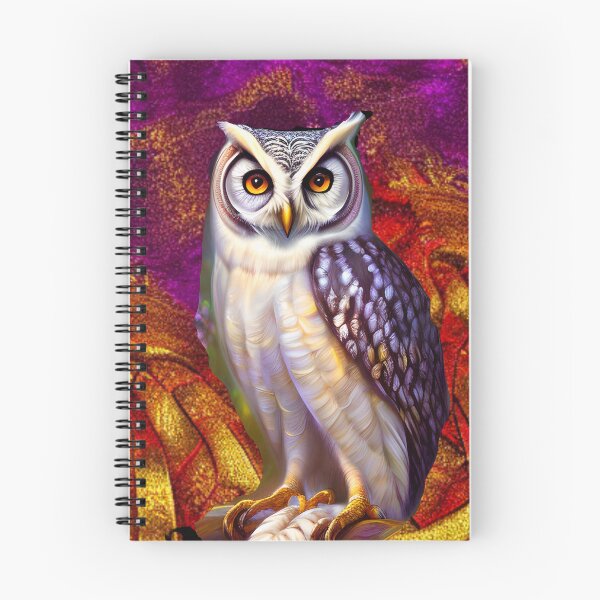 Item preview, White Owl With Abstract Colorful Background designed and sold by Rell1970.