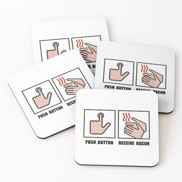 Item preview, Push Button Receive Bacon   designed and sold by ArticlesForYou.