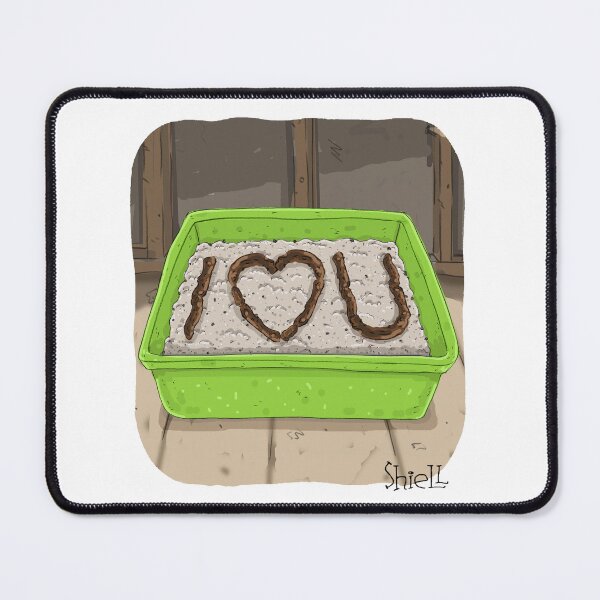 Item preview, I LOVE YOU LITTER BOX. designed and sold by wanderingmelon.