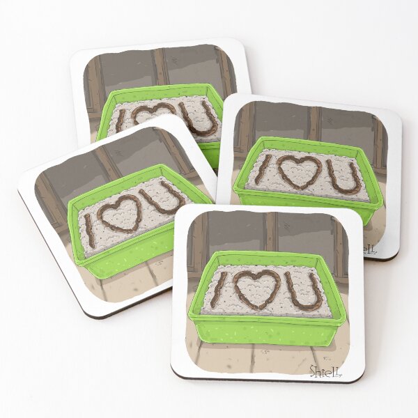 Item preview, I LOVE YOU LITTER BOX. designed and sold by wanderingmelon.