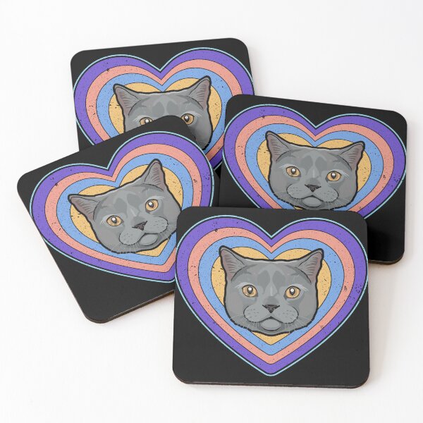 Item preview, Valentine’s Day Cat Vintage Retro Heart designed and sold by AnimalsSpace.