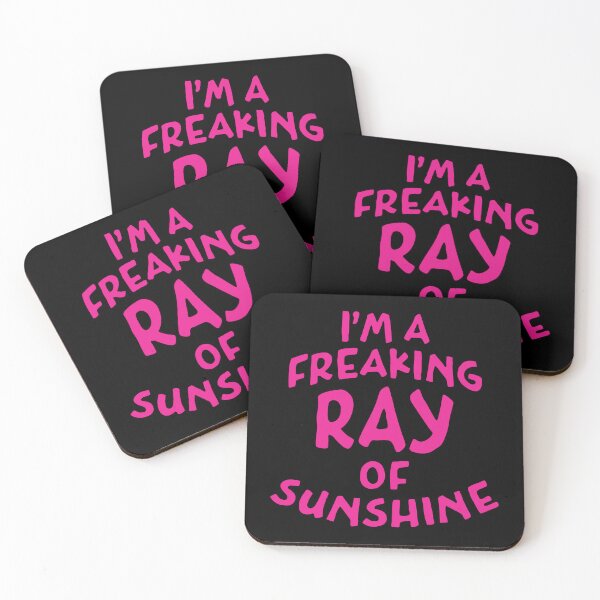 Item preview, I'm A Freaking Ray Of Sunshine - Deep Pink Text designed and sold by Whimsical  Thinker.
