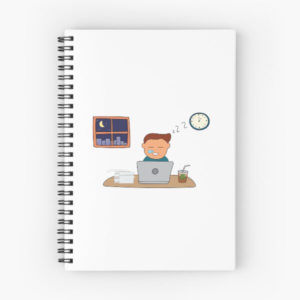 Item preview, cute sleepy worker designed and sold by wordspotrayal.