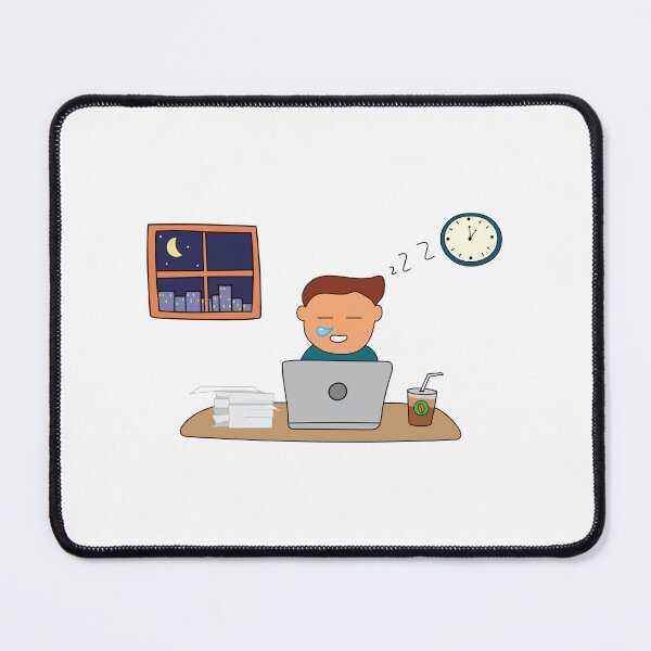 Item preview, cute sleepy worker designed and sold by wordspotrayal.