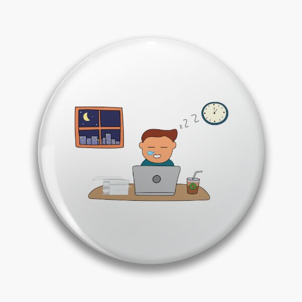 Item preview, cute sleepy worker designed and sold by wordspotrayal.