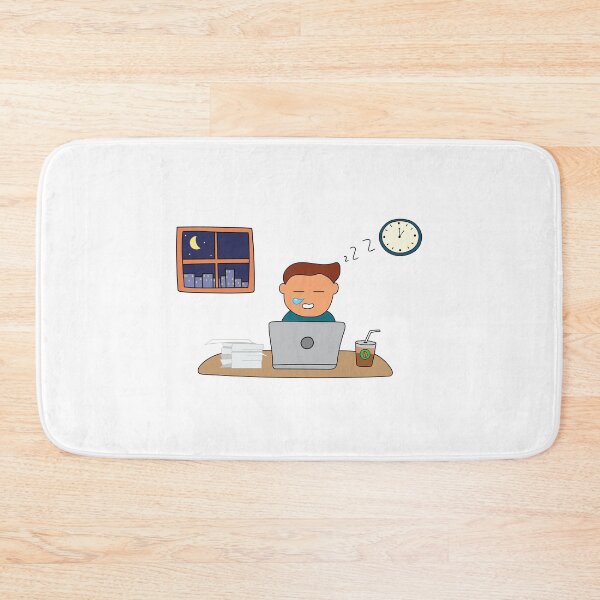 Item preview, cute sleepy worker designed and sold by wordspotrayal.
