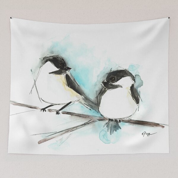 Item preview, Chickadees II designed and sold by Emily Page Art.