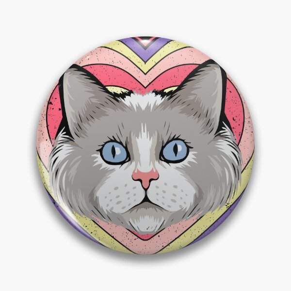 Item preview, Valentine’s Day Cat Vintage Retro Heart designed and sold by AnimalsSpace.