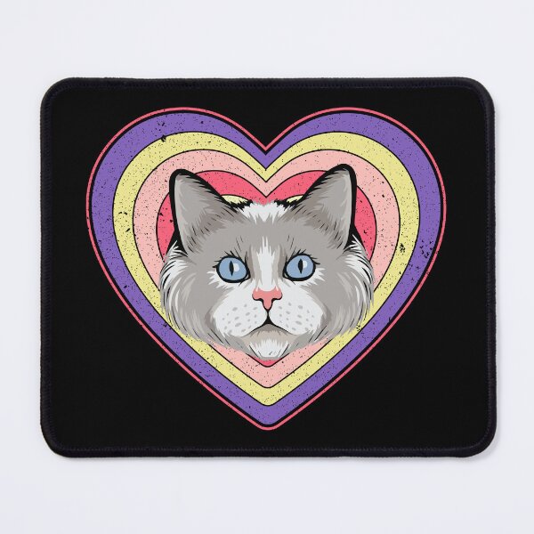 Item preview, Valentine’s Day Cat Vintage Retro Heart designed and sold by AnimalsSpace.