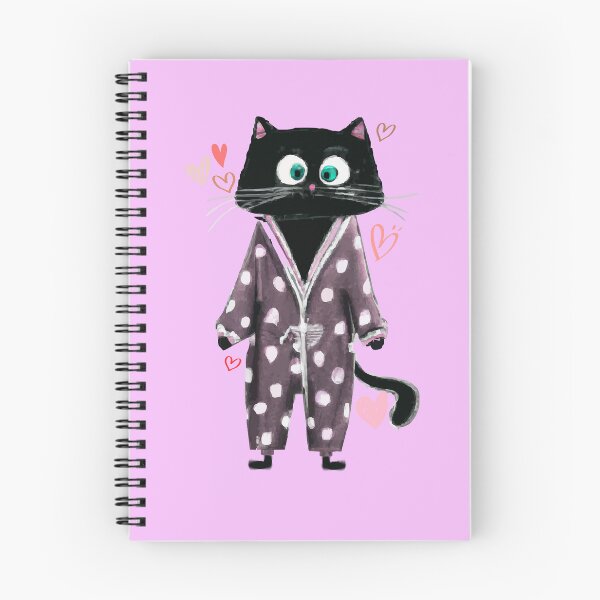 Item preview, funny saying life is better in pajamas-black cat wearing pajamas designed and sold by TANMIRET ⭐️⭐️⭐️⭐️⭐️.
