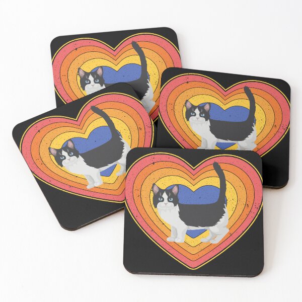 Item preview, Valentine’s Day Cat Vintage Retro Heart designed and sold by AnimalsSpace.