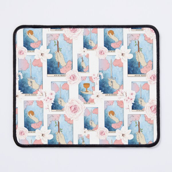 Item preview, Soft and Sweet - Floral Tarot Card Pattern - Minor Arcana - Suit of Aces designed and sold by Annalee Beer.