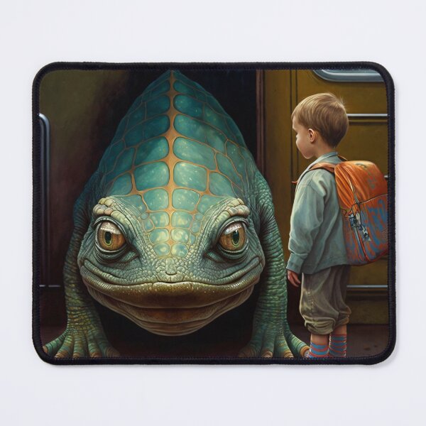 Item preview, A giant Lizard and her friendbaby frogs designed and sold by Paintograma.
