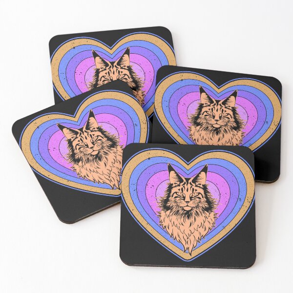 Item preview, Valentine’s Day Cat Vintage Retro Heart designed and sold by AnimalsSpace.
