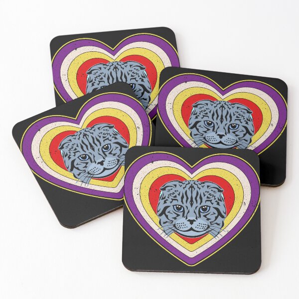 Item preview, Valentine’s Day Cat Vintage Retro Heart designed and sold by AnimalsSpace.