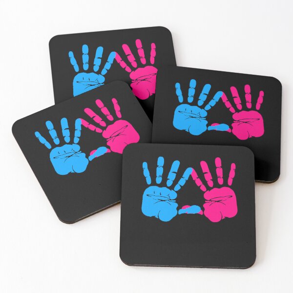 Item preview, Tri Delta Hands pink and blue designed and sold by mu-art.