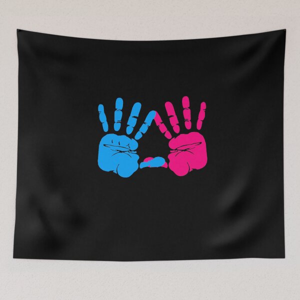 Item preview, Tri Delta Hands pink and blue designed and sold by mu-art.