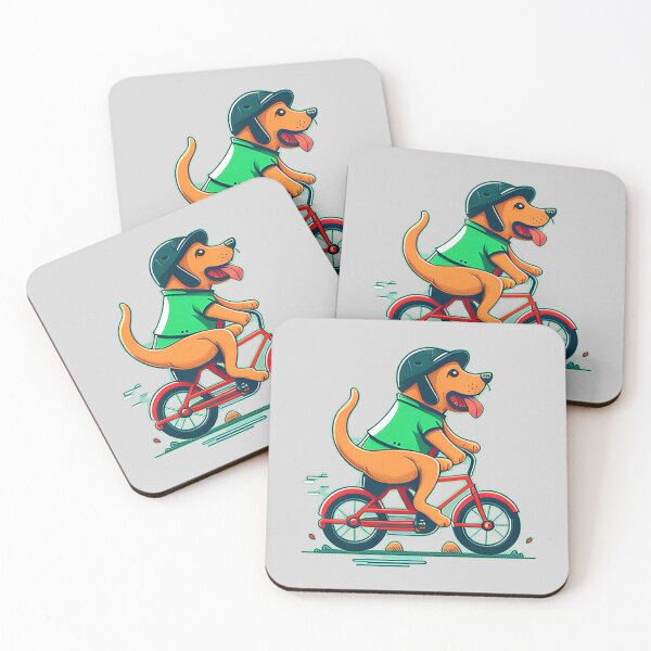 Item preview, Dog Riding A Bicycle (Cartoon Art) designed and sold by The-Fox-Hole.