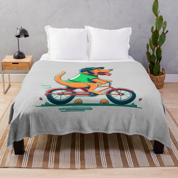 Item preview, Dog Riding A Bicycle (Cartoon Art) designed and sold by The-Fox-Hole.
