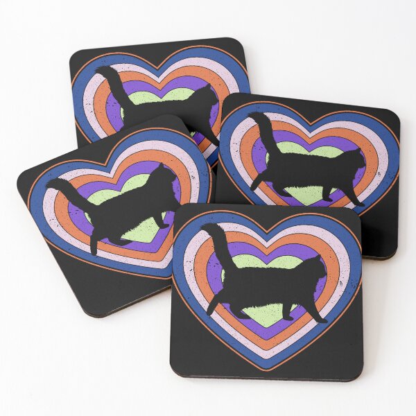 Item preview, Valentine’s Day Cat Vintage Retro Heart designed and sold by AnimalsSpace.