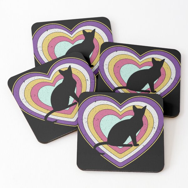 Item preview, Valentine’s Day Cat Vintage Retro Heart designed and sold by AnimalsSpace.