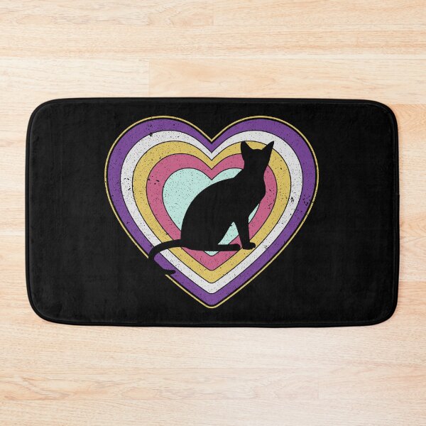 Item preview, Valentine’s Day Cat Vintage Retro Heart designed and sold by AnimalsSpace.