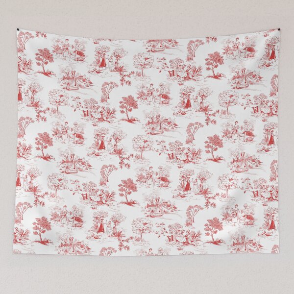 Item preview, Toile de Jouy - Bastien Bastienne Orange designed and sold by LettresandCo.