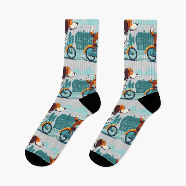 Item preview, Dog Riding A Bicycle (Cartoon Art) designed and sold by The-Fox-Hole.