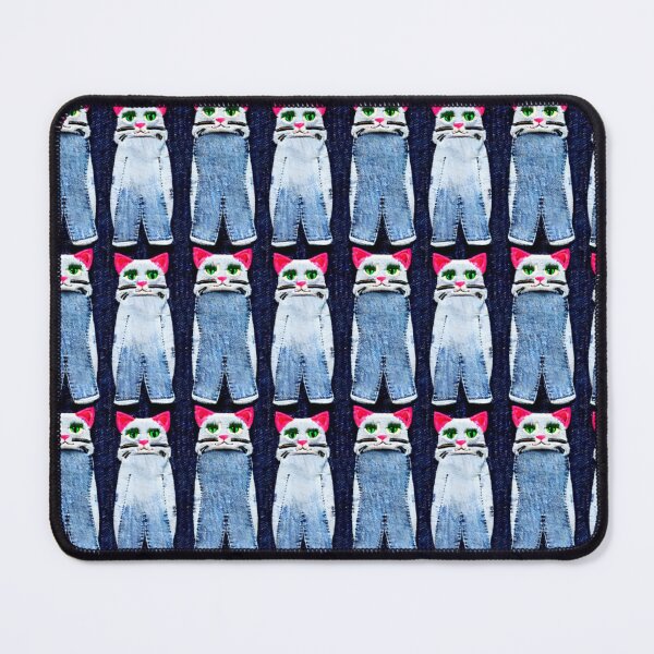 Item preview, Cats in double denim, cats lovers gifts designed and sold by KoroCincoCats.