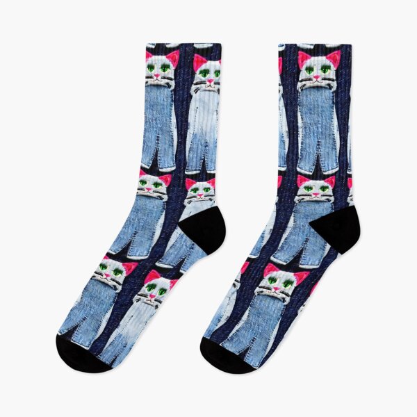 Item preview, Cats in double denim, cats lovers gifts  designed and sold by KoroCincoCats.