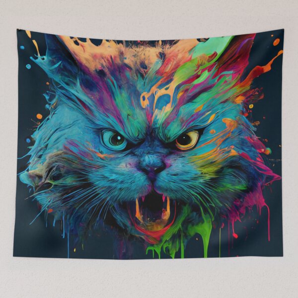 Item preview, Angry Cat Face designed and sold by colorexz.