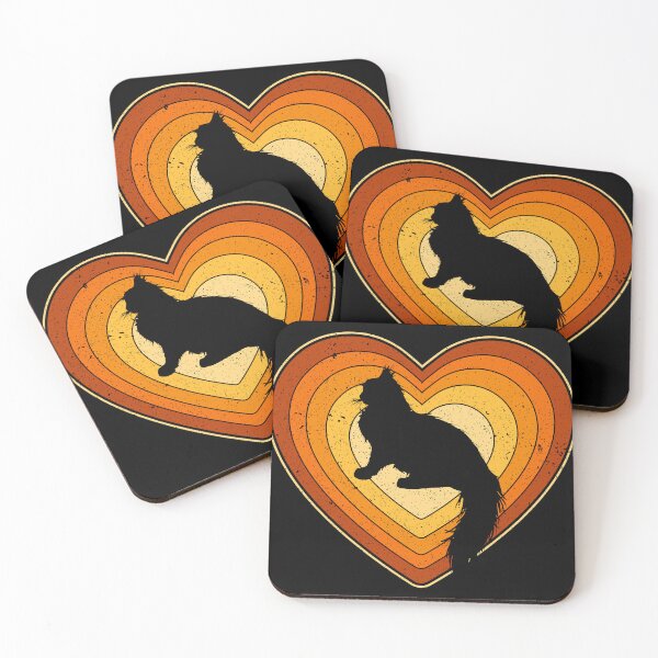 Item preview, Valentine’s Day Cat Vintage Retro Heart designed and sold by AnimalsSpace.