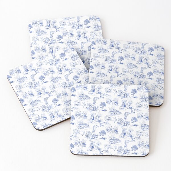 Item preview, Toile de Jouy - Bastien Bastienne Bleu designed and sold by LettresandCo.