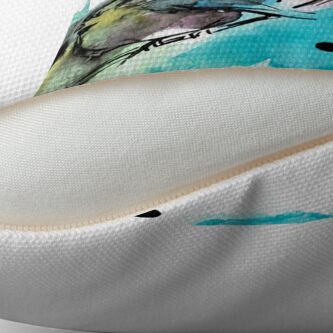 Alternate view of Chickadees Throw Pillow