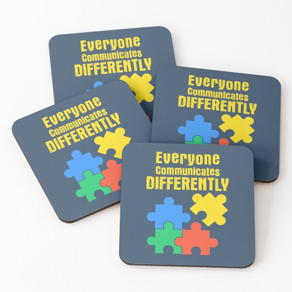 Item preview, Everyone Communicates Differently, a funny quote Gift to celebrate autism awareness month designed and sold by abdelhak2005.