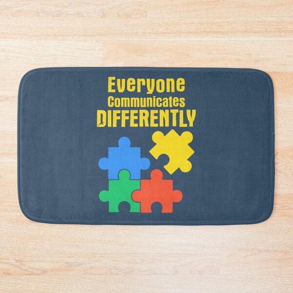 Item preview, Everyone Communicates Differently, a funny quote Gift to celebrate autism awareness month designed and sold by abdelhak2005.