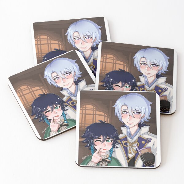 Item preview, Genshin Impact Kamisato Ayato and Venti artwork  designed and sold by Kotokoxii.