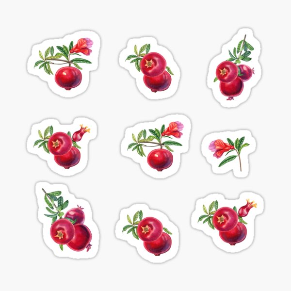 Item preview, Pomegranate Branches with Leaves and Flowers designed and sold by silviaol.