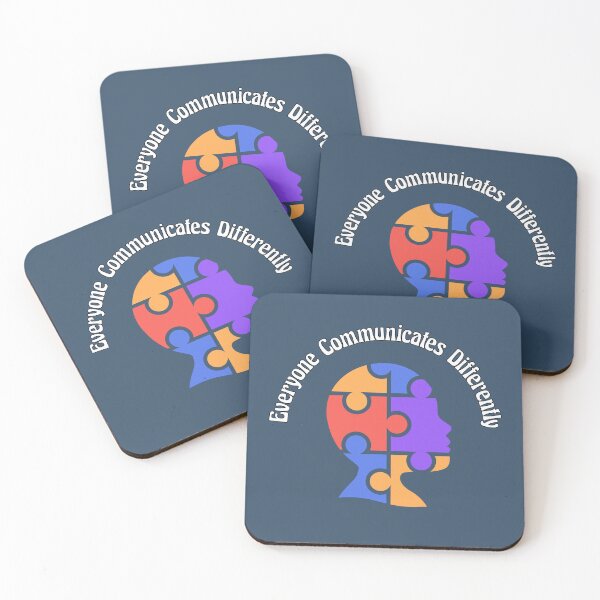 Item preview, Everyone Communicates Differently, a funny quote Gift to celebrate autism awareness month designed and sold by abdelhak2005.
