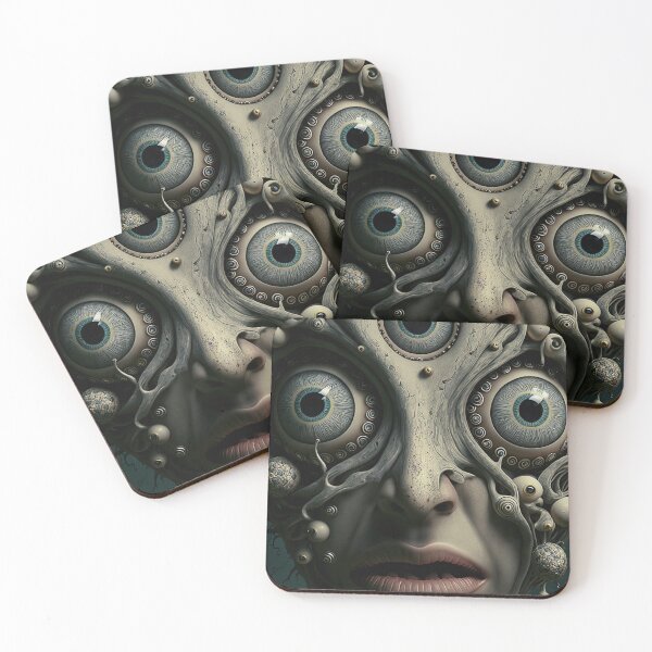 Item preview, Weird funny female creature, face portrait designed and sold by mrlongfield.