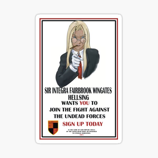 Hellsing Wants You Sticker