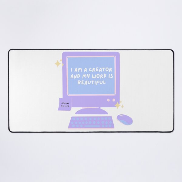 Item preview, I am a creator and my work is beautiful. Cute affirmation design for writers and creatives. designed and sold by CreativeStrand.