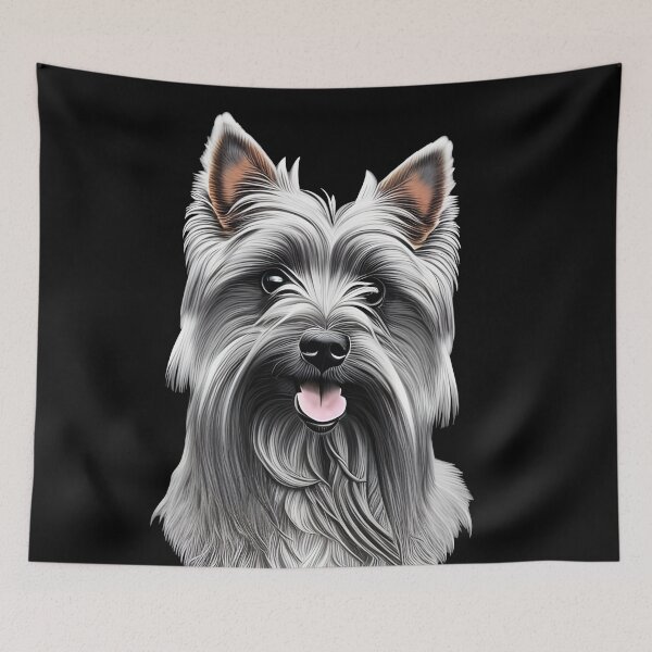 Item preview, Yorkshire Terrier, charcoal drawing, Ai Generated Art  designed and sold by ACC .