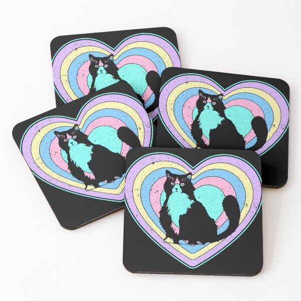 Item preview, Valentine’s Day Cat Vintage Retro Heart designed and sold by AnimalsSpace.