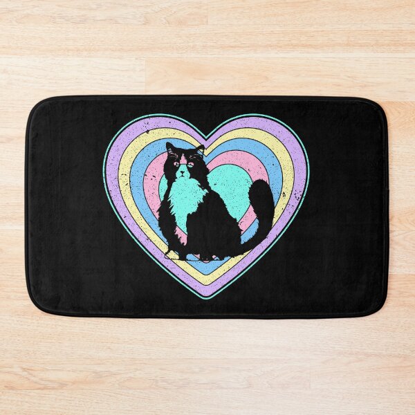 Item preview, Valentine’s Day Cat Vintage Retro Heart designed and sold by AnimalsSpace.