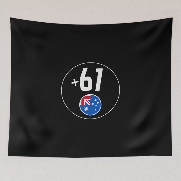 Item preview, AUSTRALIA country code phone +61 badge designed and sold by LeddsoDello.